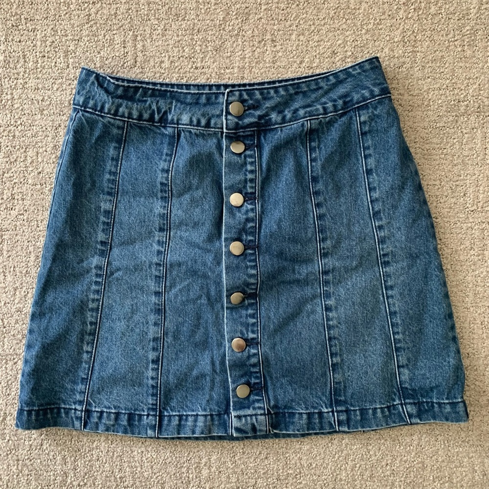 BDG Denim Button Up Skirt